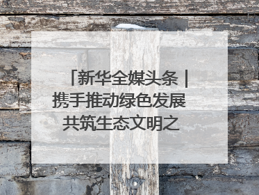 新华全媒头条｜携手推动绿色发展 共筑生态文明之基（1）