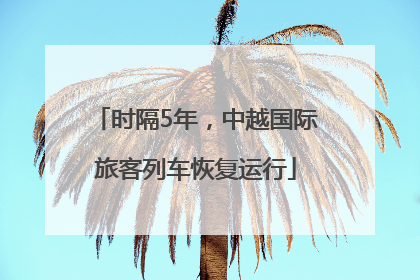 时隔5年，中越国际旅客列车恢复运行