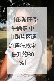 旅游旺季车辆多 中山路片区调流通行效率提升约30%