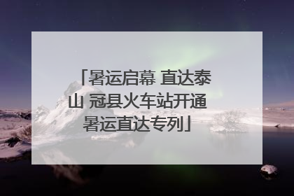 暑运启幕 直达泰山 冠县火车站开通暑运直达专列