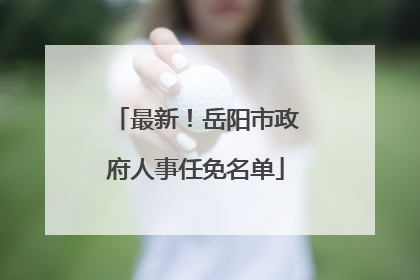 最新！岳阳市政府人事任免名单