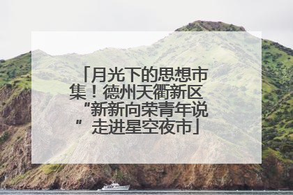 月光下的思想市集！德州天衢新区“新新向荣青年说”走进星空夜市