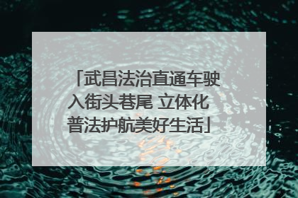 武昌法治直通车驶入街头巷尾 立体化普法护航美好生活