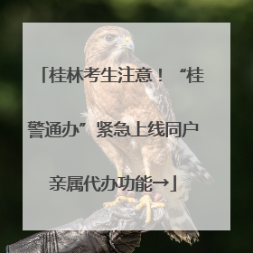 桂林考生注意！“桂警通办”紧急上线同户亲属代办功能→