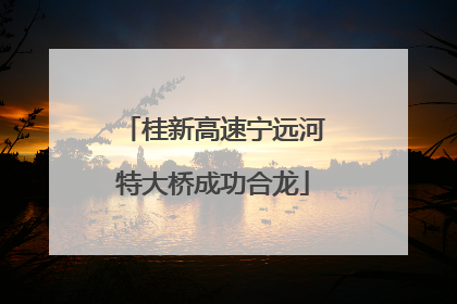 桂新高速宁远河特大桥成功合龙