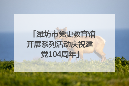 潍坊市党史教育馆开展系列活动庆祝建党104周年