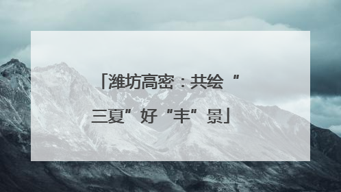 潍坊高密：共绘“三夏”好“丰”景