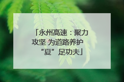 永州高速：聚力攻坚 为道路养护“夏”足功夫