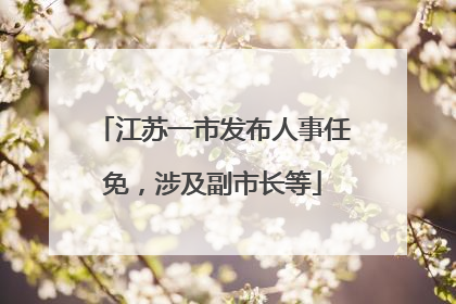 江苏一市发布人事任免，涉及副市长等