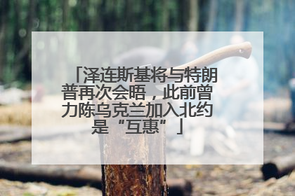 泽连斯基将与特朗普再次会晤，此前曾力陈乌克兰加入北约是“互惠”