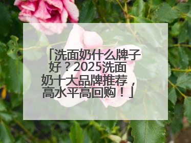 洗面奶什么牌子好？2025洗面奶十大品牌推荐，高水平高回购！