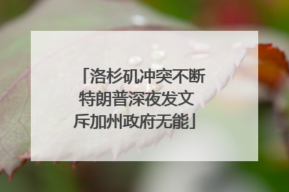 洛杉矶冲突不断 特朗普深夜发文斥加州政府无能