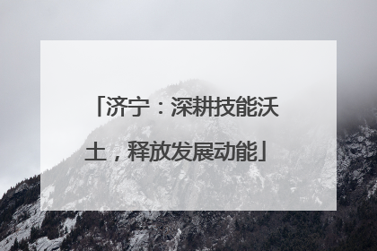 济宁：深耕技能沃土，释放发展动能