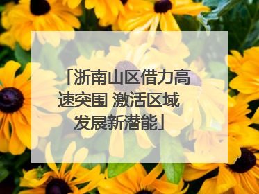 浙南山区借力高速突围 激活区域发展新潜能