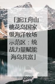 浙江舟山桃花岛国家级海洋牧场示范区：统战力量赋能海岛共富