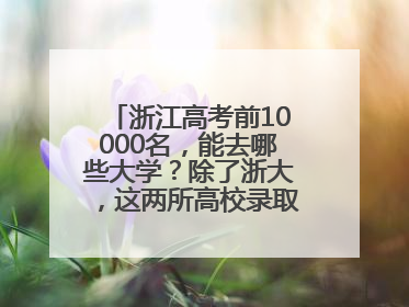 浙江高考前10000名，能去哪些大学？除了浙大，这两所高校录取人数也不少