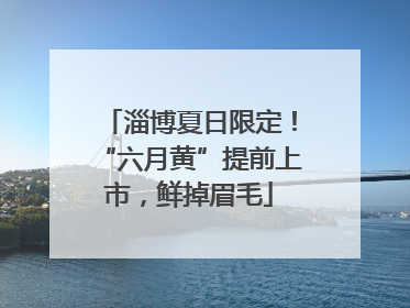 淄博夏日限定！“六月黄”提前上市，鲜掉眉毛
