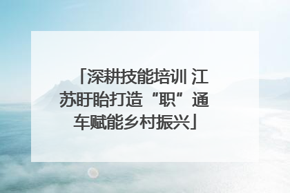 深耕技能培训 江苏盱眙打造“职”通车赋能乡村振兴