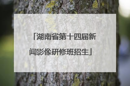 湖南省第十四届新闻影像研修班招生