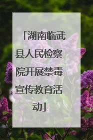 湖南临武县人民检察院开展禁毒宣传教育活动