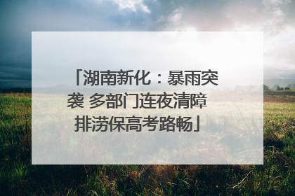 湖南新化：暴雨突袭 多部门连夜清障排涝保高考路畅