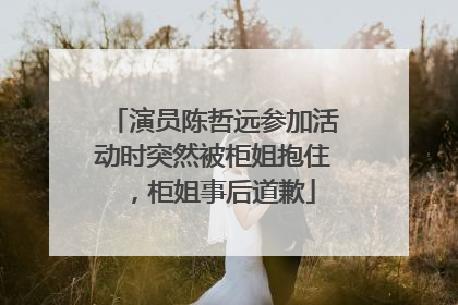 演员陈哲远参加活动时突然被柜姐抱住，柜姐事后道歉