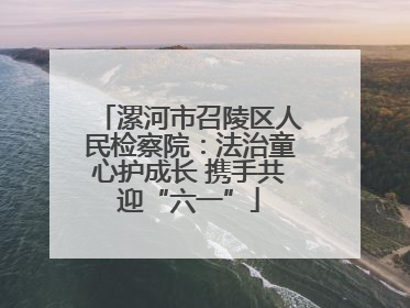 漯河市召陵区人民检察院：法治童心护成长 携手共迎“六一”