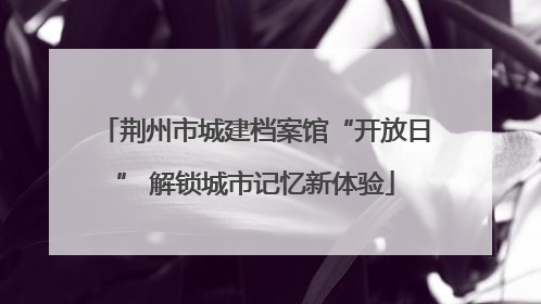 荆州市城建档案馆“开放日” 解锁城市记忆新体验