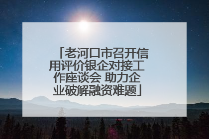 老河口市召开信用评价银企对接工作座谈会 助力企业破解融资难题