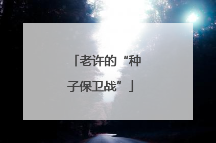 老许的“种子保卫战”