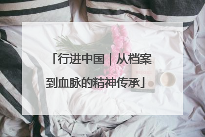 行进中国｜从档案到血脉的精神传承