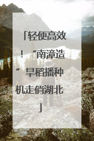 轻便高效！“南漳造”旱稻播种机走俏湖北