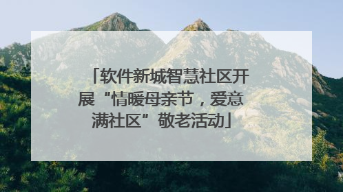 软件新城智慧社区开展“情暖母亲节，爱意满社区”敬老活动