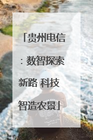 贵州电信：数智探索新路 科技智造农景