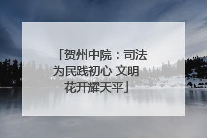 贺州中院：司法为民践初心 文明花开耀天平