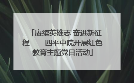 赓续英雄志 奋进新征程——四平中院开展红色教育主题党日活动