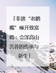 非遗“老鹳嘴”啄开致富路：会泽高山苦荞的传承与新生