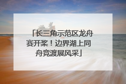长三角示范区龙舟赛开桨！边界湖上同舟竞渡展风采