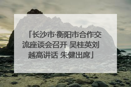 长沙市·衡阳市合作交流座谈会召开 吴桂英刘越高讲话 朱健出席