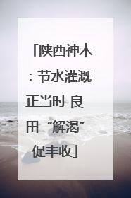 陕西神木：节水灌溉正当时 良田“解渴”促丰收