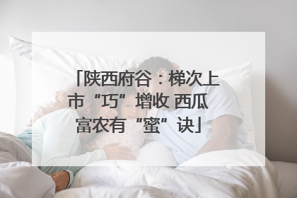 陕西府谷：梯次上市“巧”增收 西瓜富农有“蜜”诀