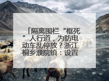 隔离围栏“框死”人行道，为防电动车乱停放？浙江桐乡濮院镇：设置有误，连夜整改