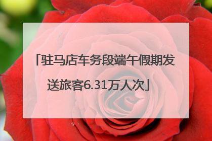 驻马店车务段端午假期发送旅客6.31万人次