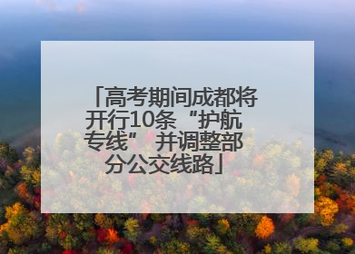 高考期间成都将开行10条“护航专线” 并调整部分公交线路