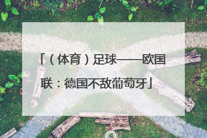 （体育）足球——欧国联：德国不敌葡萄牙