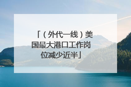 （外代一线）美国最大港口工作岗位减少近半