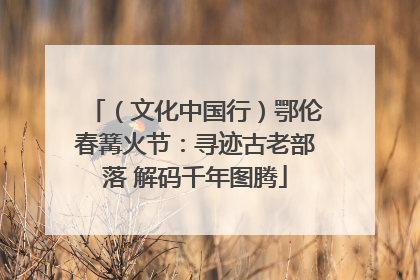 （文化中国行）鄂伦春篝火节：寻迹古老部落 解码千年图腾