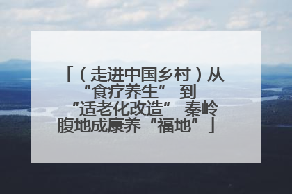 （走进中国乡村）从 “食疗养生” 到 “适老化改造” 秦岭腹地成康养“福地”