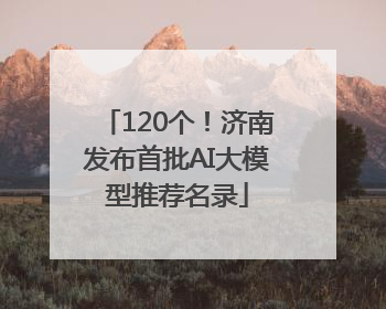 120个！济南发布首批AI大模型推荐名录