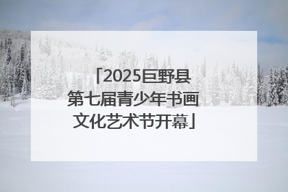 2025巨野县第七届青少年书画文化艺术节开幕